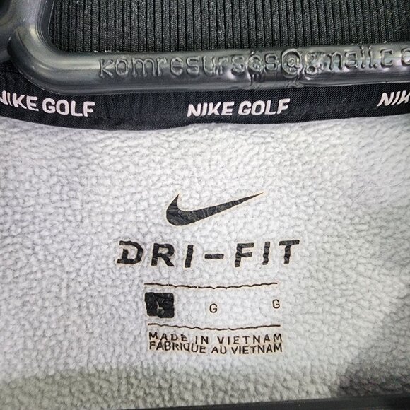 Mens Gray Nike Golf Dri-Fit Pullover Athelite Sweatshirt 1/4 Zip Long Sleeve L - Picture 5 of 10